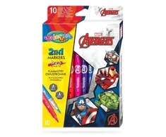 Dvipusiai flomasteriai, Colorino Marvel Avengers, 10 spalvų