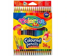 COLORINO CREATIVE Trikampiai spalvoti pieštukai 18 vnt/36 spalvų, 68512PTR