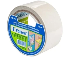 Dvipusio lipnumo juosta FOLSEN, 0,05 x 25 m, PP