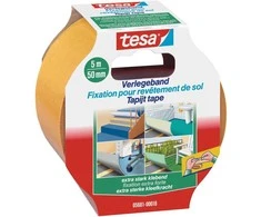 Dvipusio lipnumo juosta TESA EXTRA STRONG, 50 mm x 25 m, grindų dangai