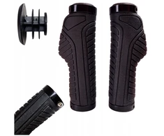DVIRAČIO GRIP VELOXO RANKINĖS RANKENĖS, JUODOS, PATOGIOS, VARŽTOS 132 mm