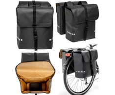 Dviračio kelioniniai krepšiai New Looxs Odense Double 39L (2vnt.), juodi