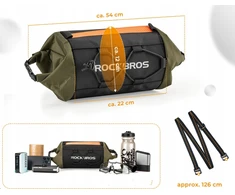 Dviračio rankenos krepšys Rockbros W006 2-2.4l, vandeniui atsparus