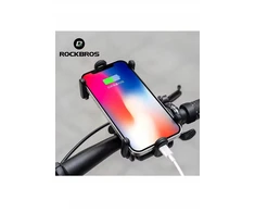 Dviračio telefono laikiklis Rockbros Non-Slip juodas/raudonas