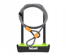 Dviračio U-lockas Onguard Neon 8154gr žalias + troselis