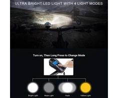 Dviračio žibintų rinkinys LTC LXLL113, USB įkraunamas, 1000 lm priekinis + 5 LED galinis