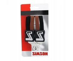 Dviračių laikikliai - SIMSON - Simson stiprūs elastingi diržai - 4 elastiniai - 10 mm - Juoda/Ruda