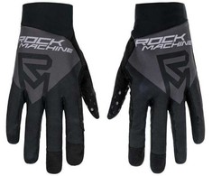 Dviratininko pirštinės RACE GLOVES FF, L dydis, juodos/pilkos sp.