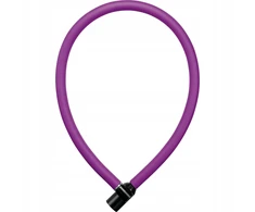 Dviratinio užrakto kabelis - AXA - 60 cm - Karališka violetinė - Saugumo lygis 2 - Automatinis užraktas - 2 raktai įtraukti
