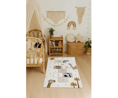 DWM Dywan LUNA 120x170 gra w KLASY vaikams dziecięcy w stylu boho GRUBY 3D