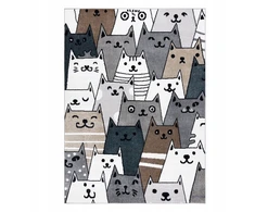 Dywany Uszczow DYWAN DLA DZIECI FUN 200x290 cm KOTY KOTKI #O211
