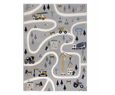Dywany Uszczow Dywan DLA DZIECI ULICE pilka uliczki budowa MIASTO DWUPOZIOMOWY 160x220 cm