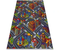 Dywany Uszczow Dywan dziecięcy ULICZKI BIG CITY pilka MIASTO DROGI RONDO ULICE 300x300 cm