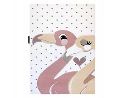 Dywany Uszczow Kilimas PETIT FLAMINGOS flamingai, širdys kremastaas