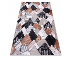 Dywany Uszczow VAIKŲ KILIMAS FUN 160x220 MOUNTAINS HILLS smėlio spalvos #O561