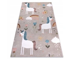 Dywany Uszczow VAIKŲ KILIMAS FUN 80x150 cm UNICORN smėlio spalvos