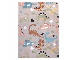 Dywany Uszczow VAIKŲ KILIMAS LINKSMAS 80x150 cm DINOZAURAI smėlio spalvos #O608