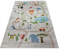 Dywanypers Dywan DIGITAL ULICA miasto 80x150 w ulice drogi auto w stylu boho safari