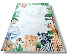 Dywanypers Dywan DIGITAL ZOO 160x230 motyw JUNGLE w zwierzątka żyrafa dżungla las