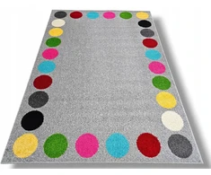 Dywanypers Dywan FUNKY KROP 160x220 pilka w kółka 28 kropki do przedszkola su atestem