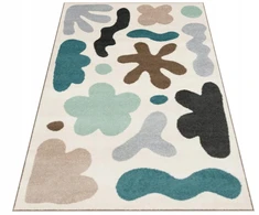 Dywanypers Dywan FUNKY TOP FLOP 160x220 mėlyna lazurowy do przedszkola su atestem