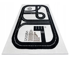 dywanypers FUN TRACK kilimas 140x190 gatvių miesto automobiliai