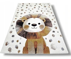 Dywilan Dywan LUNA 80x150 LEW vaikams dziecięcy w stylu boho safari GRUBY 3D