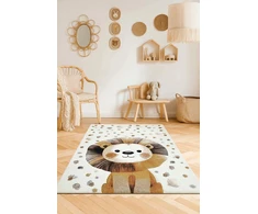 Dywilan Dywan LUNA 80x150 LEW vaikams dziecięcy w stylu boho safari GRUBY 3D