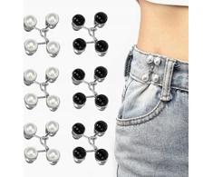 DŽINSŲ SAGAS 6 VNT METAL PEARL PINS REGULIUOJAMOS KLASĖS