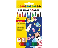 EBERHARD FABER 551110 10 Flomasterių, apvalūs, kartoninė dėžutė