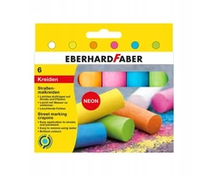 EBERHARD Faber-Castell gatvės kreida, 6 vnt., ryškios neoninės šaligatvio spalvos