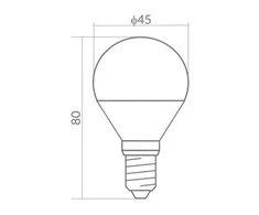 Eco Light LED rutulio formos lemputė G45 E14 Kanlux 7W/630lm 3000K