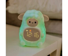 Ecolight Lampka nocna LED RGB Bezprzewodowa Akumulatorowa Owieczka su Budzikiem + USB