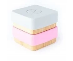 Ecorascals Bamboo Snack Containers 2 vnt. Pilka ir rožinė