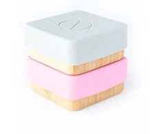 Ecorascals Bamboo Snack Containers 2 vnt. Pilka ir rožinė