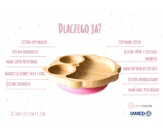 ECORASCALS pelėdos bambukinis dubuo