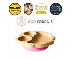 Ecorascals Rožinė Owl bambuko dubuo