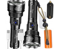 Eddcom GALINGAS LED TAKTINIS BLYKŠČIUS XHP90 ZOOM MILITARY CREE PAKRAKOMA PAIEŠKA