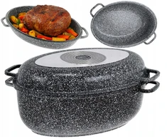 Edenberg Didelė keptuvė žąsų viryklė 8 l keptuvė GRILL puodas indukcinė dujinė orkaitė