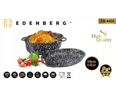 Edenberg Didelė keptuvė žąsų viryklė 8 l keptuvė GRILL puodas indukcinė dujinė orkaitė