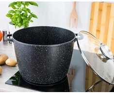 Edenberg DIDELIS GRANITINIS PUODAS SU DANGIU, 14L, dujų indukcija