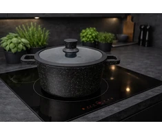 Edenberg Juodas MARMUROS puodas tradicinis Hauspremium SPOTTED 5.2L 24CM