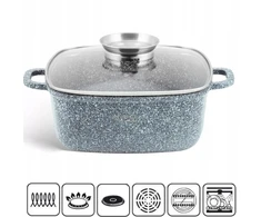 Edenberg KEPOTINIS 24cm 4,4L Kvadratinis PUODAS NELIPAUS keptuvė