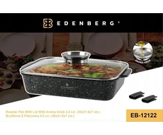 Edenberg Keptuvė Puodas Kepimo indas 4 L Marmurinė kepimo skarda 30x21,5 cm