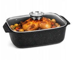 Edenberg Keptuvė Žąsų virimo aparatas 6,5 l dangtis Keptuvė GRILL Puodas INDUKCINĖ ORKŠTINĖ