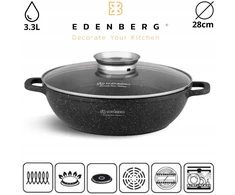 Edenberg MARMURINIS PUODAS KEPTUVAS PLATUS NEKLUS PUODAS 28cm 3,3L