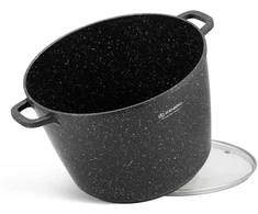 Edenberg Puodas su Pokrywą Aukštas 6,2 L Powłoka Marmurkowa 24cm Indukcja Gaz