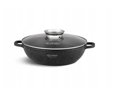 Edenberg Puodas Žemas 3,3 l marmuro aromato rankenėlė 28 cm žema wok keptuvė