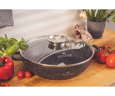 Edenberg Puodas Žemas 3,3 l marmuro aromato rankenėlė 28 cm žema wok keptuvė