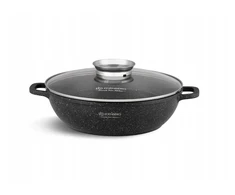 Edenberg Puodas Žemas 5,5 l marmuro aromato rankenėlė 32 cm žema wok keptuvė 8135